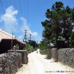 竹富島の集落の小道